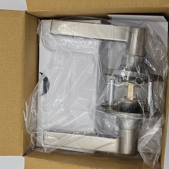 Schlage Door Handles Lever Silver Satin Nickel New SOL Solstice Passage Hall NIB - Picture 5 of 6